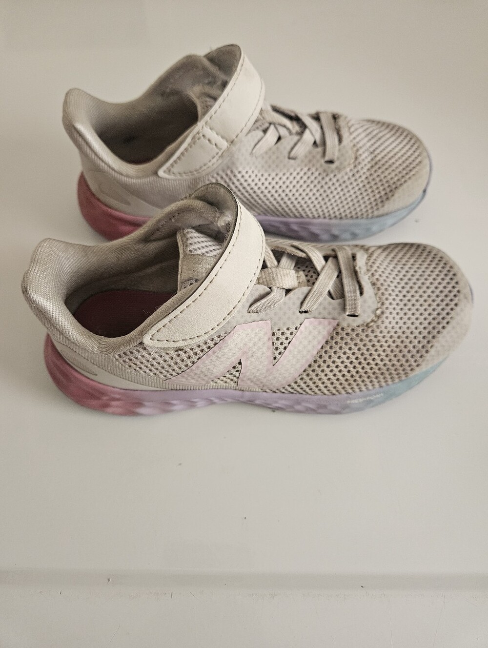New Balance Fresh Foam Arishi, Toddler 10, Grey + Pink And Lilac Glo